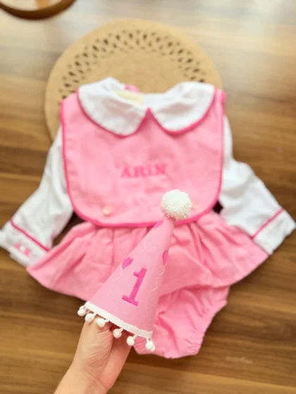 Pembe Keten Takım – Şapkalı